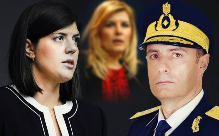 Laura Codruţa Kovesi, Florian Coldea şi pe fundal Elena Udrea (Ioana Florea Nuţ / Epoch Times România)