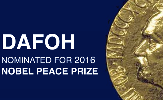 DAFOH a fost nominalizat pentru Premiul Nobel pentru Pace 2016
